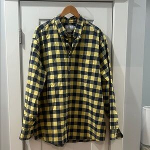 Southern Tide XXL Men's Yellow Blue Buffalo Check Button-Down Shirt Classic Fit